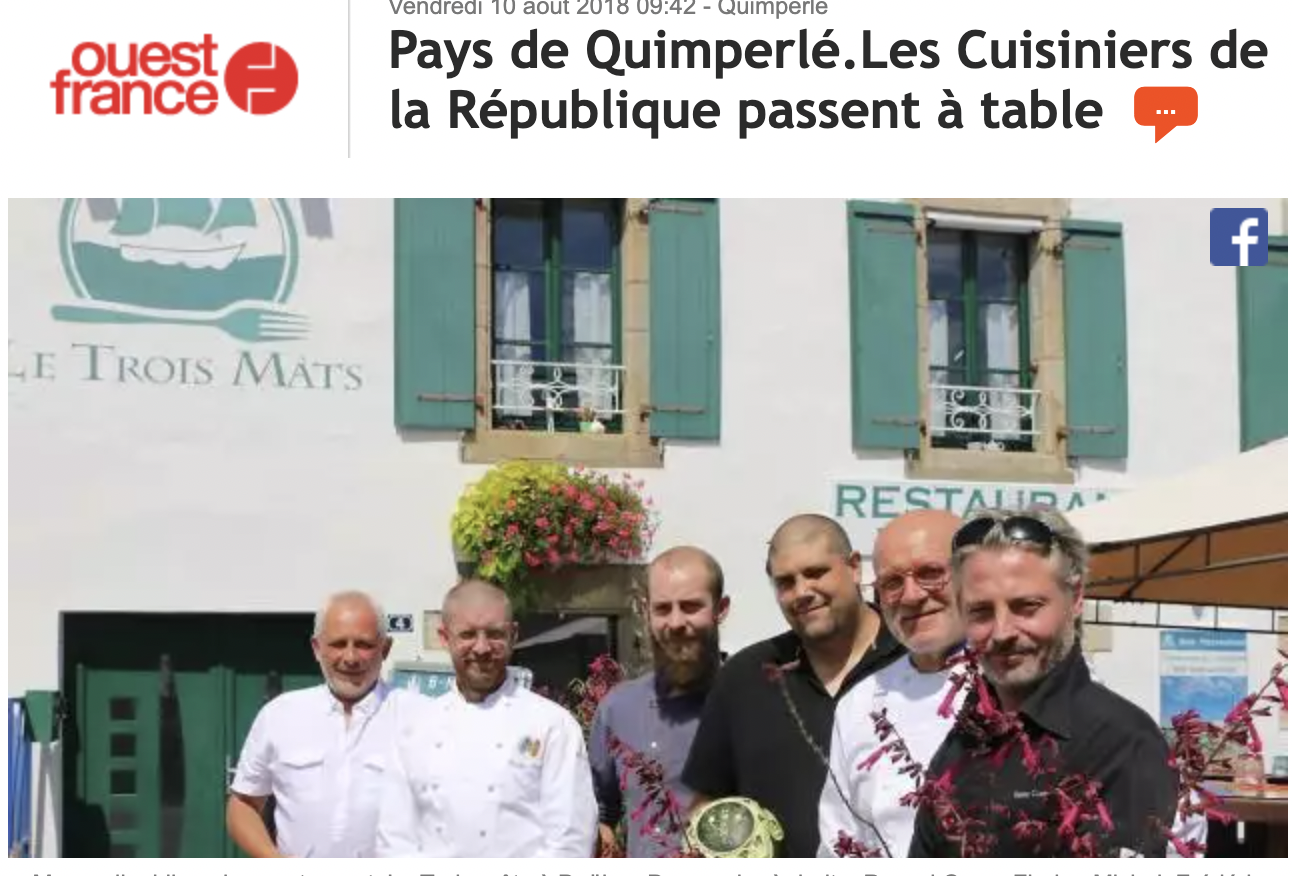 Pays de Quimperlé.Les Cuisiniers de la République passent à table